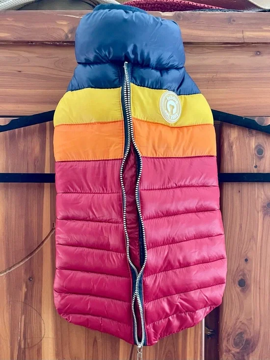 NWOT Fab Dog Colorblock Puffer Vest - Picture 3 of 6